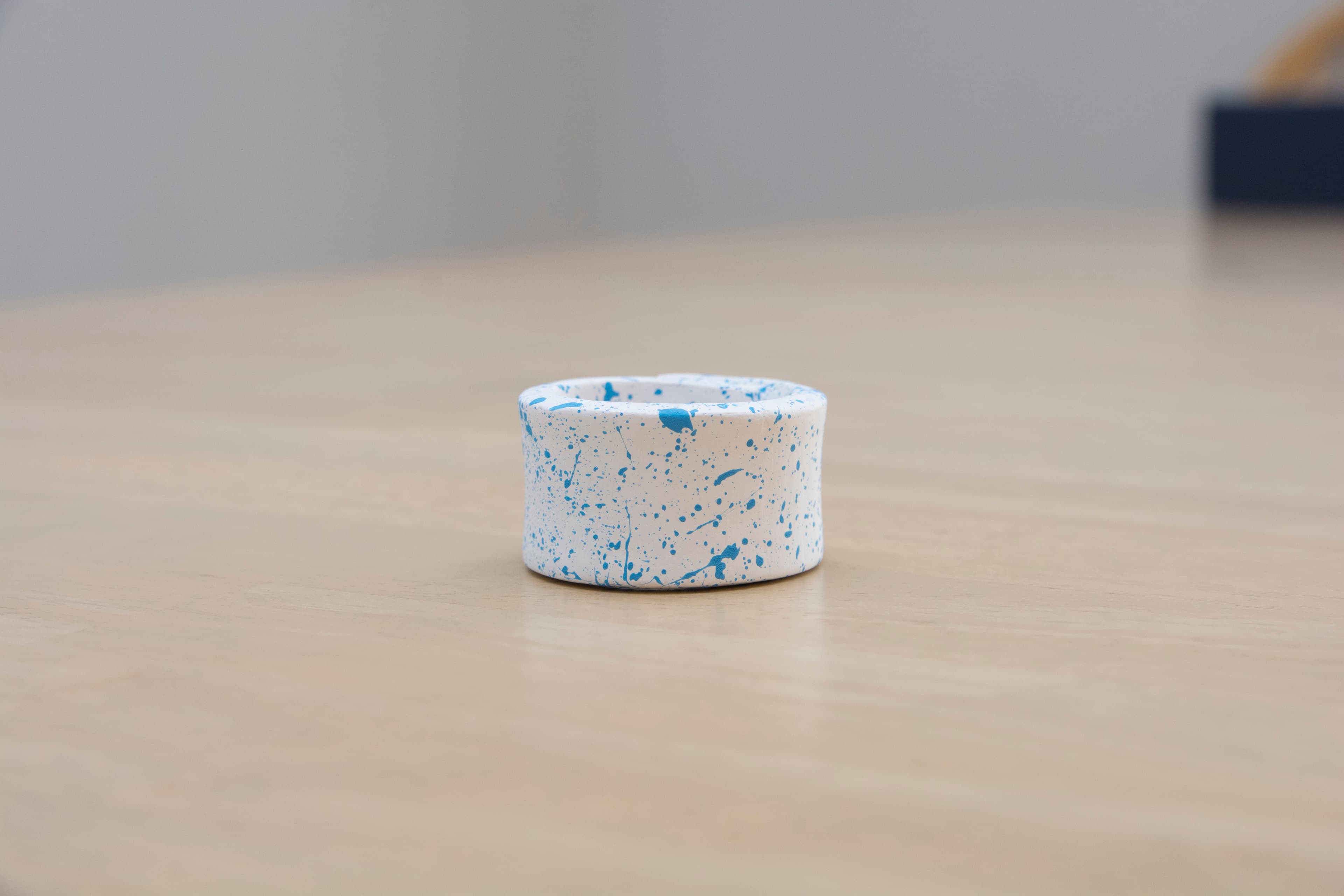 Azure hand-cast napkin ring